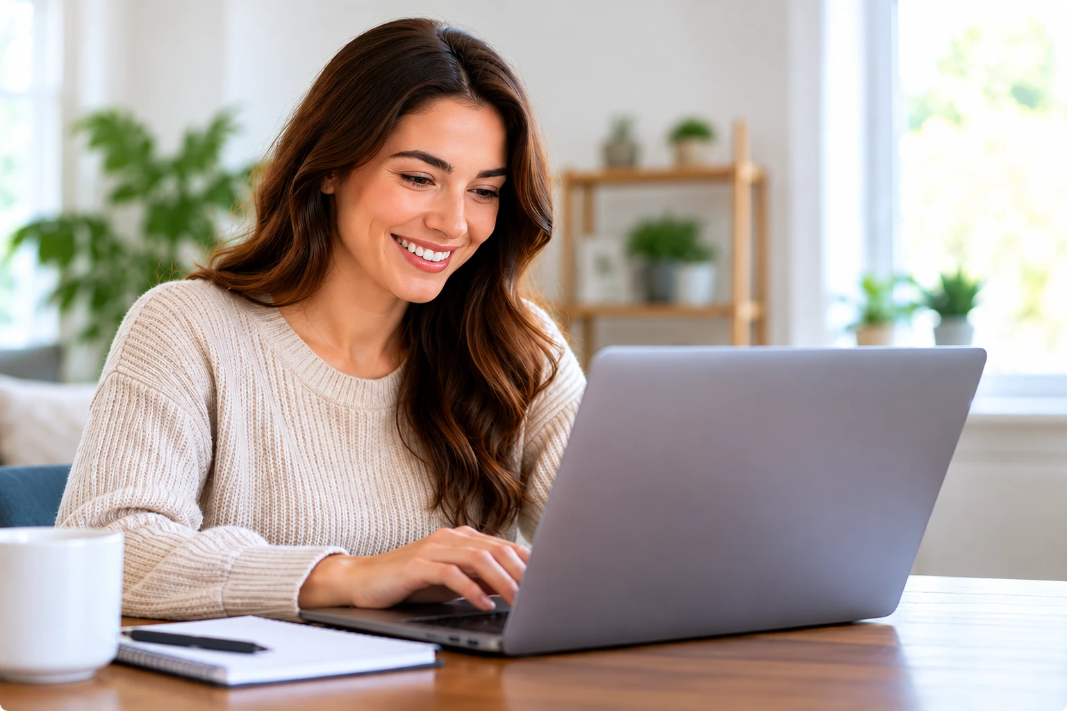 Patient completing medical forms online